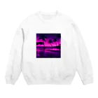 ramshopの夕暮れのロマンチックハワイ Crew Neck Sweatshirt