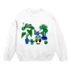 しりわれるの園芸と信楽焼パンダ Crew Neck Sweatshirt