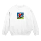 I am japanese(^▽^)/のアニメ風 Crew Neck Sweatshirt