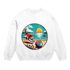 sakurafubukiのニャンタスティック・ビーチデイ！ Crew Neck Sweatshirt