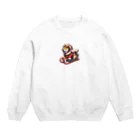 シバライダーロードの柴ライダーサンタ Crew Neck Sweatshirt