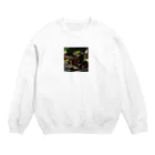 Girigiri-kのダークチョコレートとミントのフードゥブラウニー Crew Neck Sweatshirt