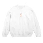 モサモサショップのリボンを巻いたチワワ Crew Neck Sweatshirt