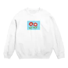 YAY(ヤイ)の赤いお花 Crew Neck Sweatshirt