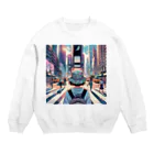 Artful Whiskersの一人旅の少女 Crew Neck Sweatshirt