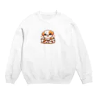 mitsu5872のわんぱく子犬とやさしいママ Crew Neck Sweatshirt