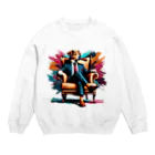 niko&PANDA shopのビジネス犬 Crew Neck Sweatshirt