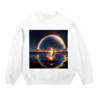 3tomo6's shopのRainbow Ring Crew Neck Sweatshirt