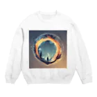 the blue seasonの時空の円環 Crew Neck Sweatshirt