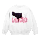 Kibi。(きびまる)のロックオンワル顔 PINK Crew Neck Sweatshirt