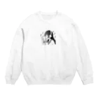 kibou0304の音楽を聴く女の子 Crew Neck Sweatshirt