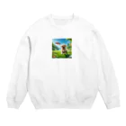 k.corporationのほっこりシャイニー柴犬の子犬グッズセット Crew Neck Sweatshirt