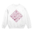 ANKO PRODUCTの和スイーツ井桁仕切 紫 Crew Neck Sweatshirt