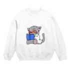 Kujakuの朗読猫 Crew Neck Sweatshirt