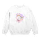 猫が好きすぎる絵描き　キジシマ ミキのエキゾチックショートヘアちゃんとビオラ Crew Neck Sweatshirt