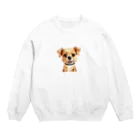 ワッフル ショップのいぬのワッフルくん Crew Neck Sweatshirt