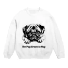 Funny-WagWag-Partyのハグされたいパグ‗1 Crew Neck Sweatshirt