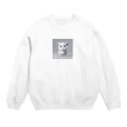 ブサカワ二頭身アニマルくんのブサカワ二頭身アニマル Crew Neck Sweatshirt