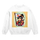 Ai_momotaro_diaryのMOMOTARO8bit Crew Neck Sweatshirt