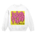 つきれうのピンクのクマは遅い Crew Neck Sweatshirt