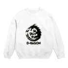 yp_channelのドラゴンの影（単体） Crew Neck Sweatshirt