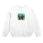 Tomochan商店のパンダがロードレーサーに Crew Neck Sweatshirt