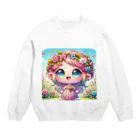 the blue seasonの春の使者 Crew Neck Sweatshirt