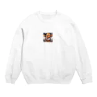 パパショップのむきむき鳥 Crew Neck Sweatshirt