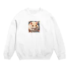 ネットショップ　K&Cの癒されるハムちゃん Crew Neck Sweatshirt