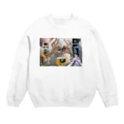 ロコモコのあらじる こんぶじめ つぶ貝 Crew Neck Sweatshirt