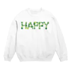 junichi-goodsのバルーン文字「HAPPY」（緑色系） Crew Neck Sweatshirt