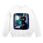 Visualbum5の黒猫のダイヤ Crew Neck Sweatshirt