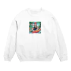 kenbenの釣り好き男子 Crew Neck Sweatshirt