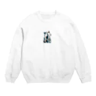 Yudanのアブストラクトな楽器のシルエット Crew Neck Sweatshirt