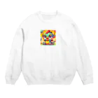 可愛らしいドラゴンのイラストグッズ店のドラゴンのアイコンがかわいい！ Crew Neck Sweatshirt