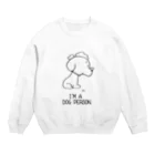 egu shopのi'm a  dog person. (ｂｌａｃｋ) Crew Neck Sweatshirt