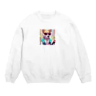 わんこパラダイスの現代っ子わんこ Crew Neck Sweatshirt