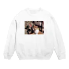 LISPの哀愁の猫ちゃん Crew Neck Sweatshirt