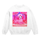 ふぇありぃているのお花見犬 Crew Neck Sweatshirt