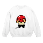 しんゆんぼのへるめっとおじさん・赤 Crew Neck Sweatshirt