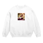 花鳥風月のシマエナガ Crew Neck Sweatshirt