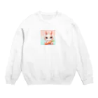 激カワポテぐっずのうるうるうさ子ちゃん🥕 Crew Neck Sweatshirt