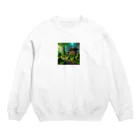 「動物ミリ屋」の新緑の癒し Crew Neck Sweatshirt