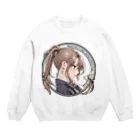 ponytail-bisyoujoのポニーテール美少女図鑑アイコン Crew Neck Sweatshirt