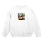 Ayatingのスケボーに乗っちゃう Crew Neck Sweatshirt