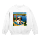 小物屋の夏色シーズー Crew Neck Sweatshirt