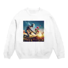 松本 矛盾のガーデニングロボ Crew Neck Sweatshirt