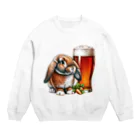 bottaの可愛いウサギ(垂れ耳ビール)カラー03 Crew Neck Sweatshirt