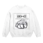 rokkakukikakuのカヌー犬　ライフジャケット Crew Neck Sweatshirt