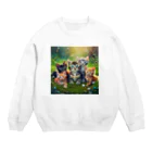 Colorful Canvasの猫ちゃん大集合 Crew Neck Sweatshirt